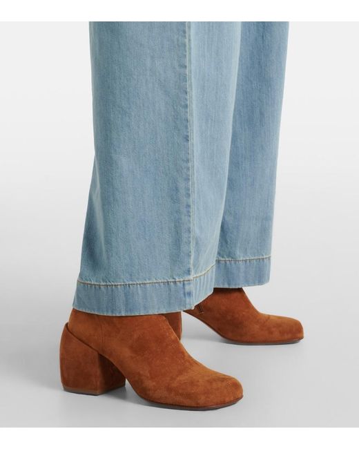 Dries Van Noten Brown 65 Suede Ankle Boots