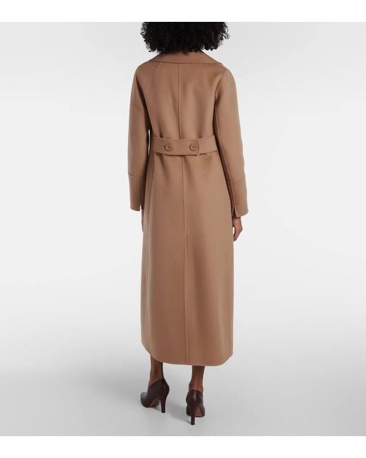 Max Mara Natural Mantel Custodi Aus Wolle