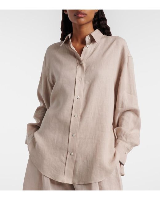 Brunello Cucinelli Natural Linen Top
