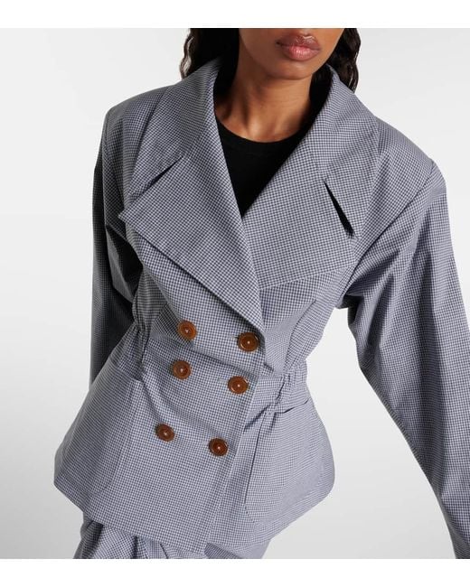 Vivienne Westwood Gray Gingham Cotton Jacket