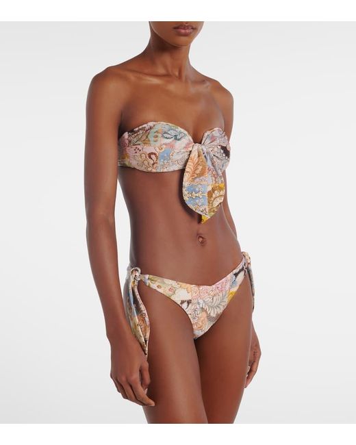 Zimmermann Natural Bedrucktes Bikini-Oberteil Daylight