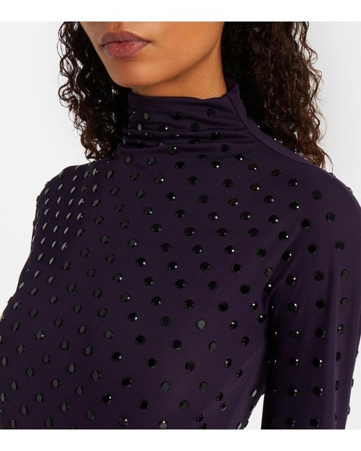 Alaïa Blue Embellished Midi Dress