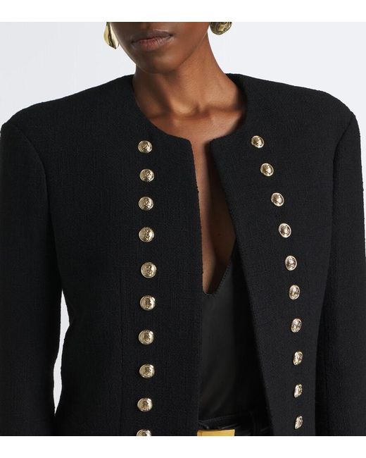Balmain Black Wool-Blend Jacket