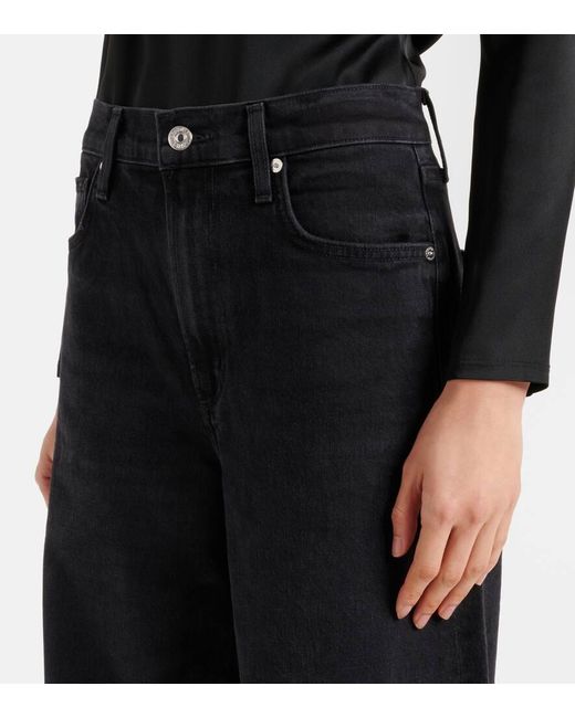 Citizens of Humanity Blue High-Rise Wide-Leg Jeans Paloma
