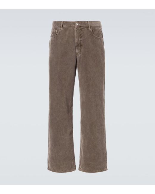Auralee Brown Cotton Corduroy Wide-Leg Pants for men