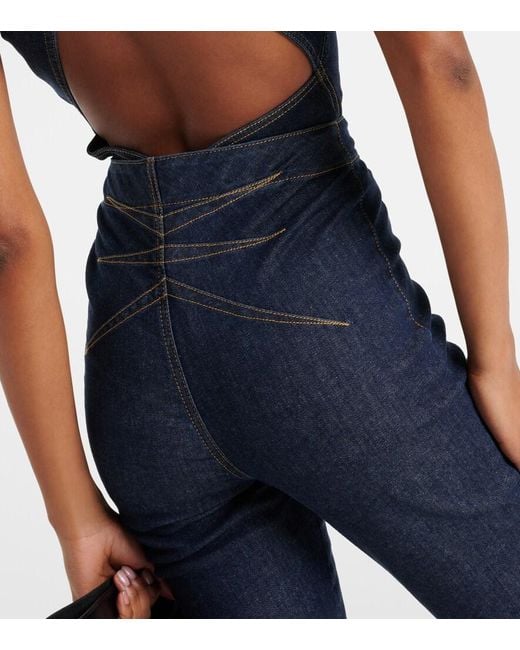 Alaïa Blue High-Rise Skinny Jeans