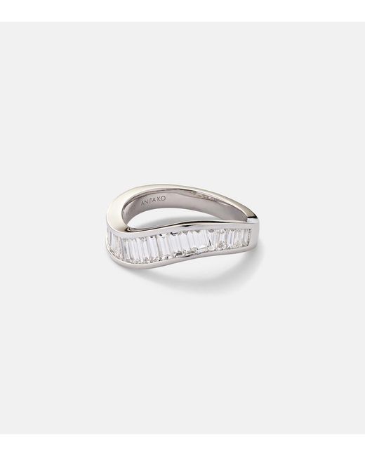 Anita Ko White Wave 18Kt Ring With Diamonds