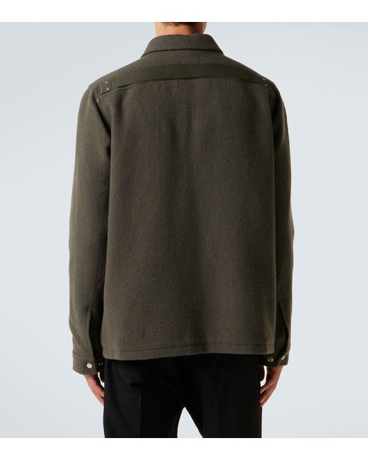 Rick Owens Green Brad Virgin Wool Jacket for men