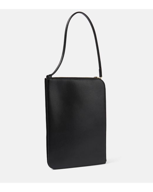 Totême  Black Slim Small Leather Tote Bag