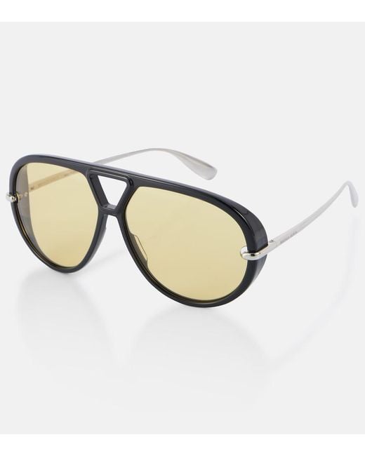 Bottega Veneta Brown Classic Aviator Sunglasses