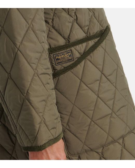 Polo Ralph Lauren Green Quilted Corduroy-Trimmed Jacket