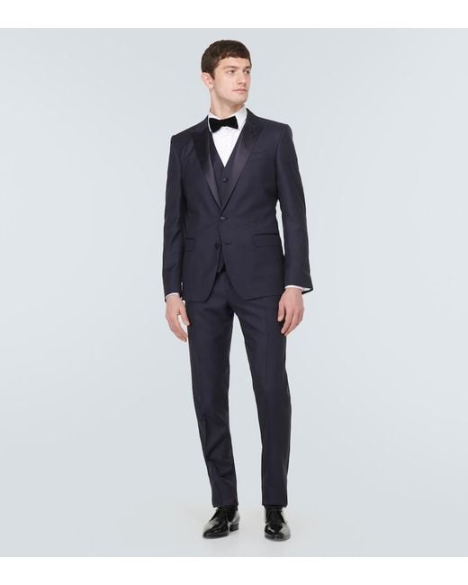 Dolce & Gabbana Blue Wool And Silk-Blend Suit for men