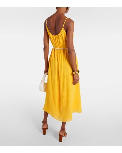 Velvet Yellow Lorelei Cotton Maxi Dress