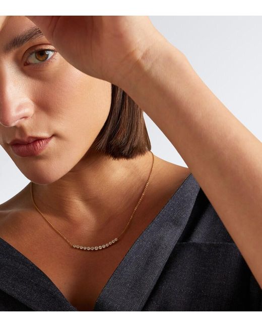 Anita Ko White Crescent 18Kt Necklace With Diamonds