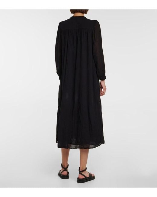 Velvet Black Frankie Cotton Gauze Maxi Dress