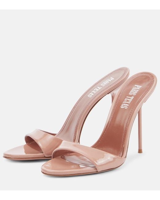 Paris Texas Pink Lidia 105 Patent Leather Mules