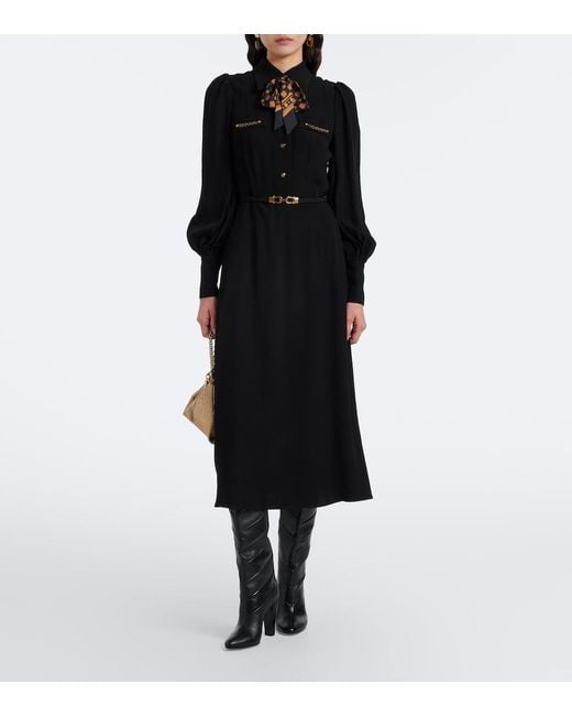 Zimmermann Black Utility Belted Midi Dress