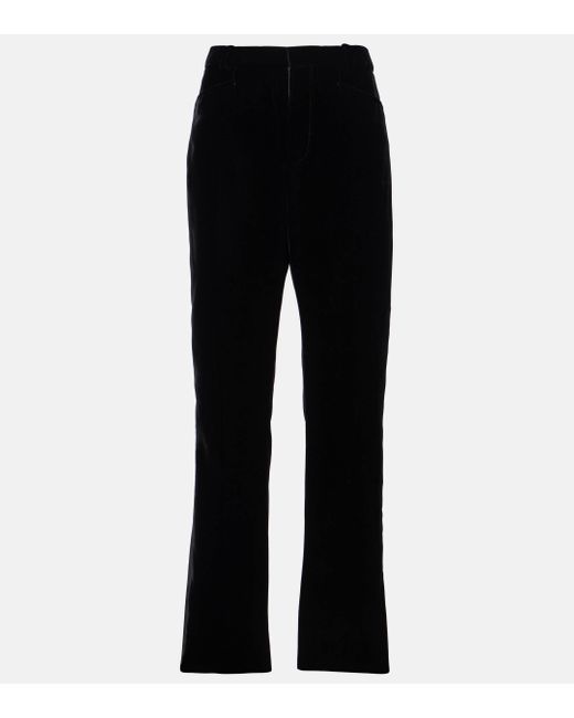 Pantalon droit Wallis en velours Tom Ford en coloris Black