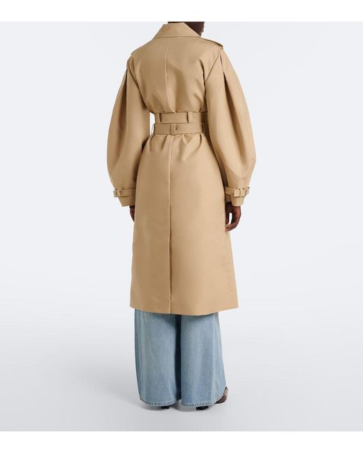 Ganni Natural Cotton Trench Coat