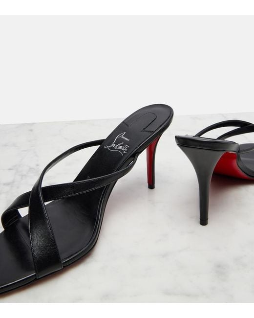 Christian Louboutin Black Mulazee Leather Mules