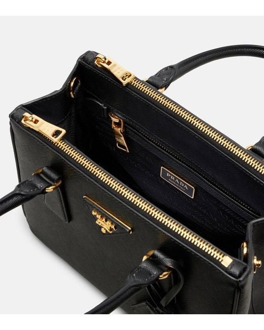 Prada Black Kleine Tasche Galleria Schwarz