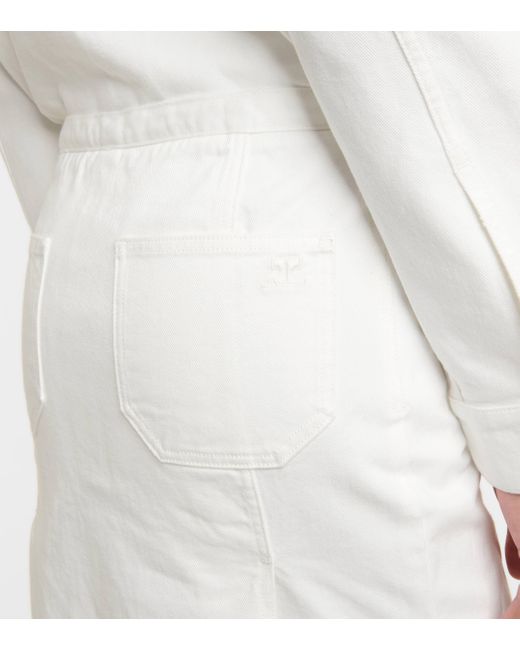Jupe longue en jean Courreges en coloris White