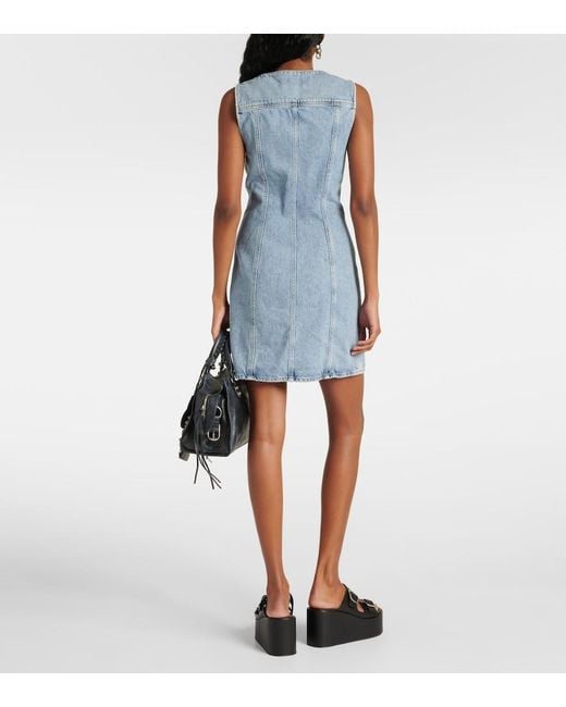 Agolde Blue Trina Denim Minidress