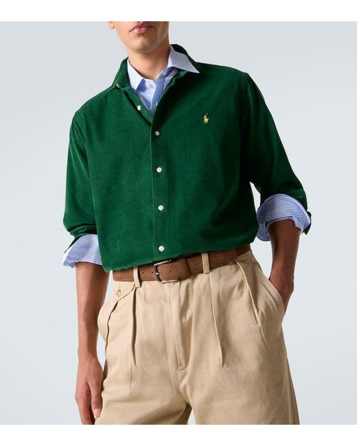 Polo Ralph Lauren Green Cotton Corduroy Shirt for men