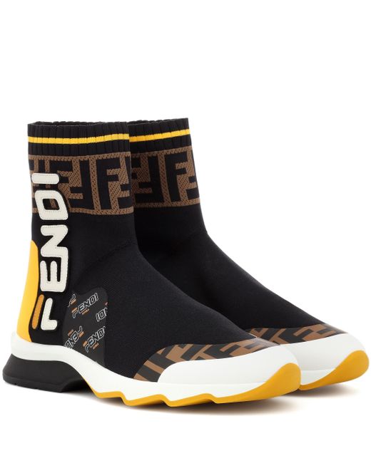 Fendi Black X FILA Sock-Sneakers