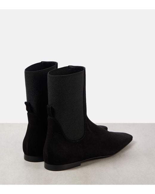 Totême Black Suede Chelsea Boots