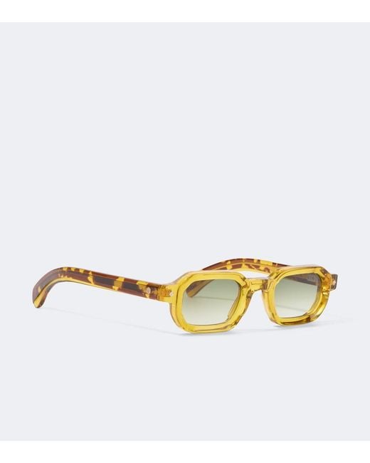 sato Yellow Vega Rectangular Sunglasses for men