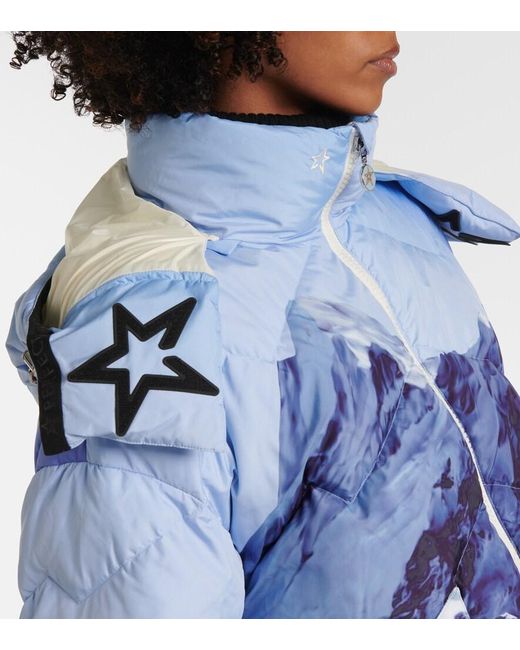 Perfect Moment Blue Mountain Printed Down Jacket