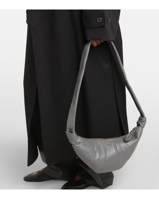 Lemaire Metallic Schultertasche Croissant Small Aus Leder