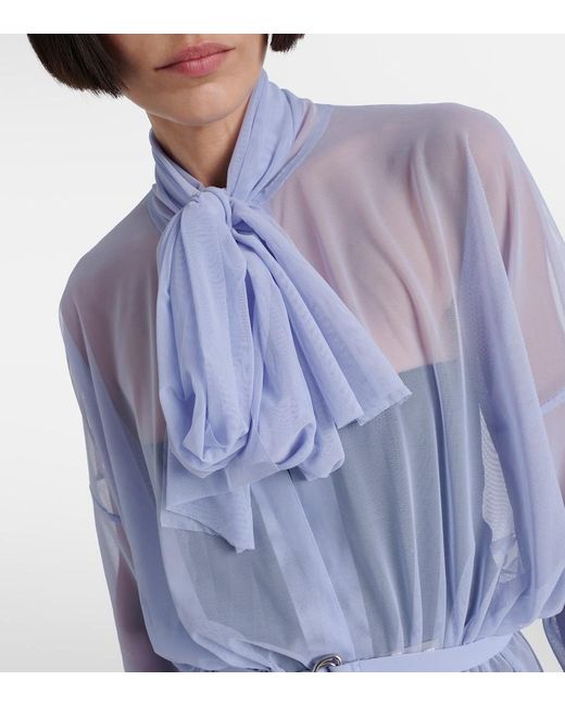 Norma Kamali Blue Tie-detail Minidress