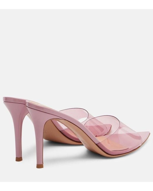 Gianvito Rossi Pink Elle 85 Tpu Mules