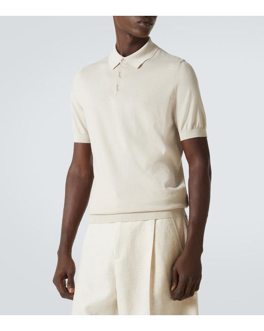 Fedeli Natural Cotton Polo Shirt for men