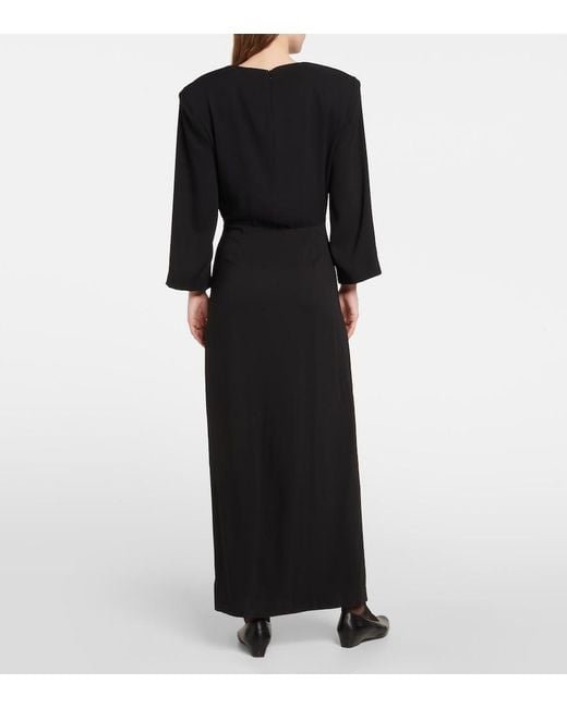 The Row Black Jery Silk Maxi Dress