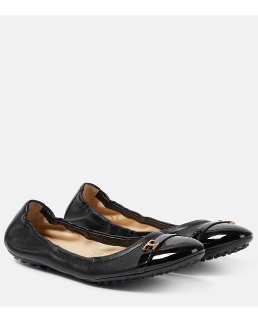 Ballerines Bubble en cuir Tod's en coloris Black