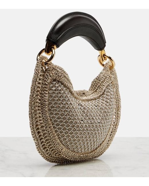 Chloé Metallic Summer Banana Mini Crochet Shoulder Bag
