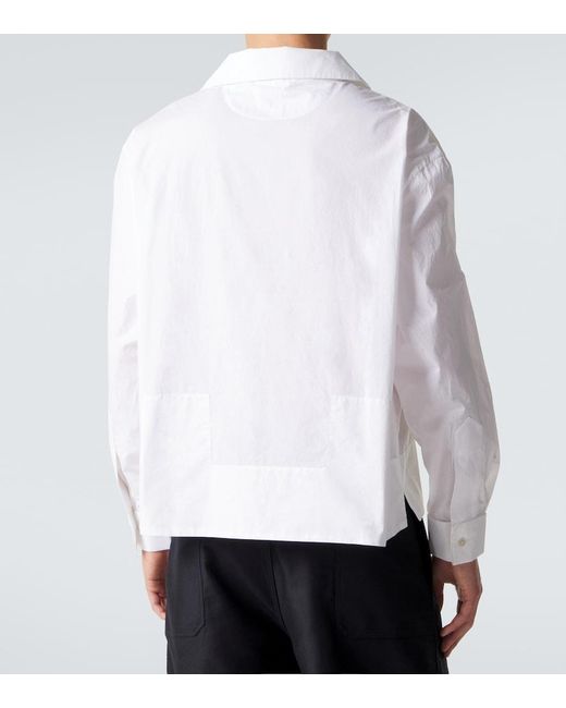 Bode White Cotton Poplin Top for men