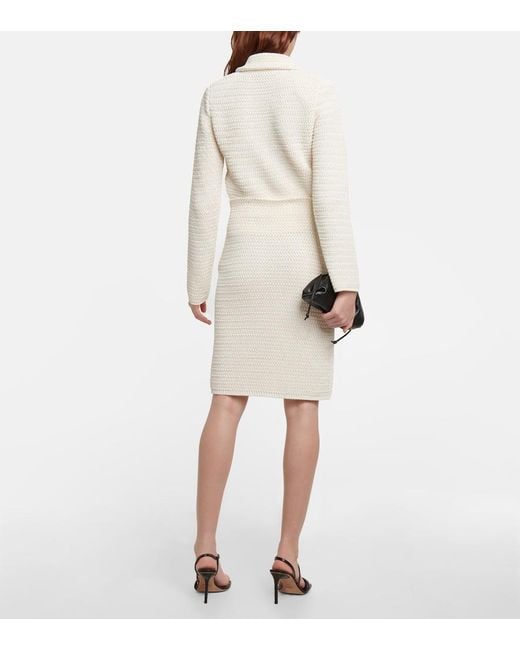 Dorothee Schumacher White Modern Textures Crochet Pencil Skirt