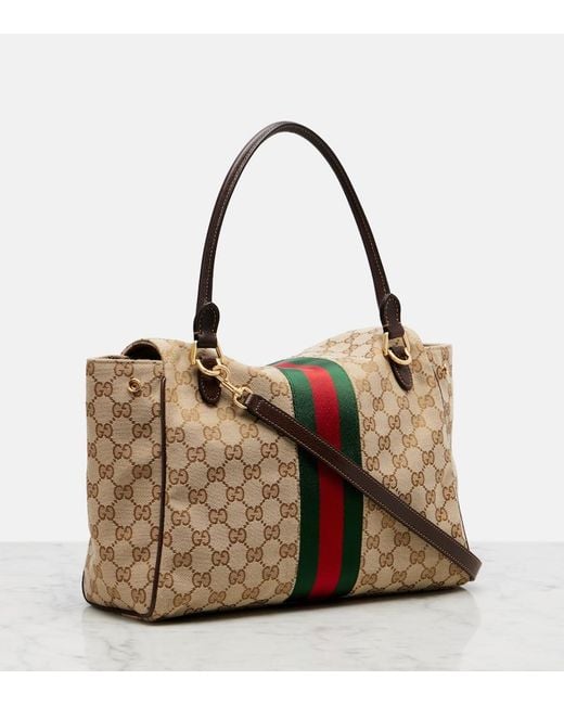 Gucci Brown Paparazzo Gg Canvas Medium Top-Handle Bag
