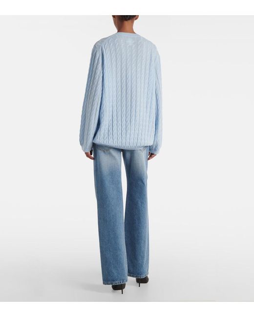 Jardin Des Orangers Blue Wool And Cashmere Sweater