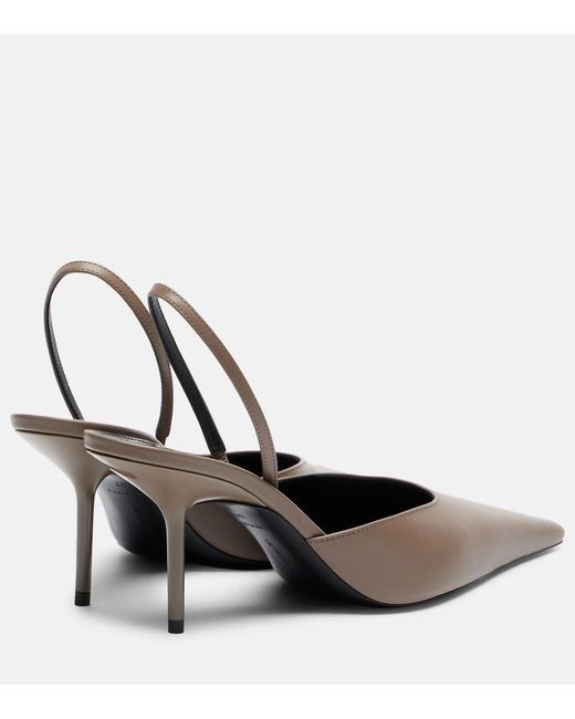 Victoria Beckham Metallic Sloan Leather Slingback Pumps