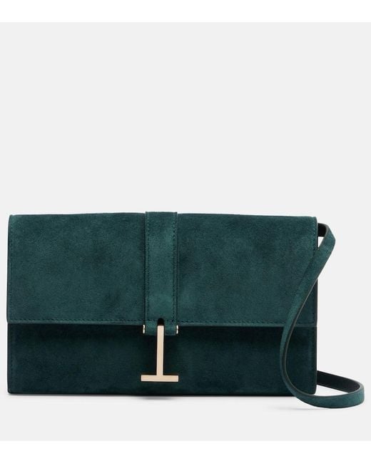 Tom Ford Green Kara Mini Suede Crossbody Bag