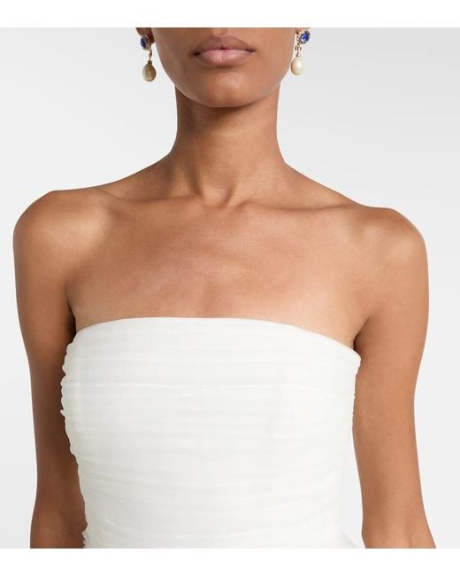 Rebecca Vallance White Bridal Bustier-Robe Willow
