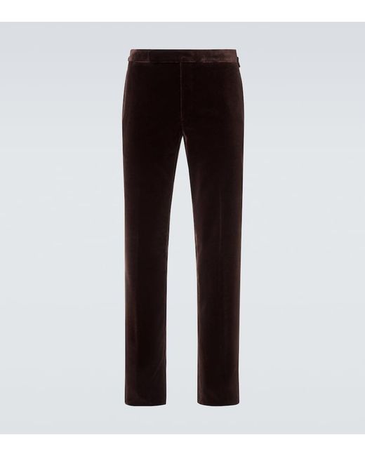 Ralph Lauren Black Gregory Cotton Velvet Suit Pants for men