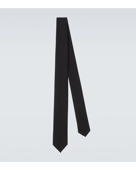 Balenciaga Black Wool Tie for men
