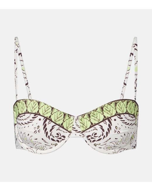 Top De Bikini Estampado Tory Burch de color Metallic