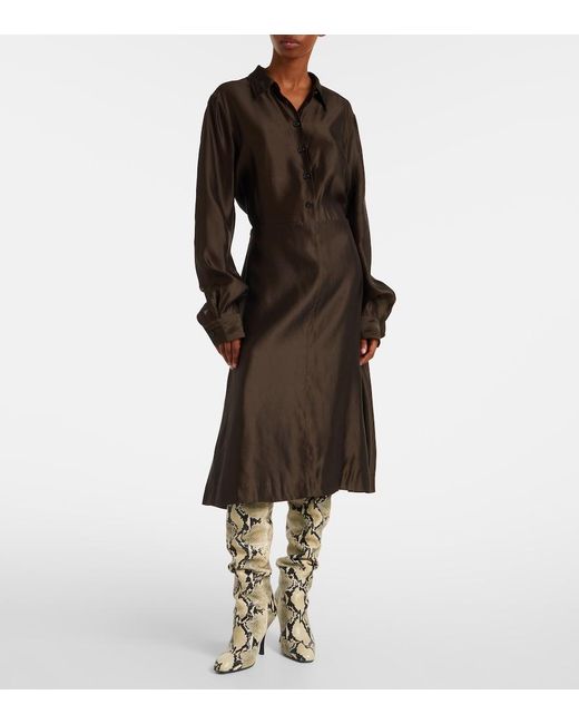 Khaite Green Colt 100 Leather Over-The-Knee Boots